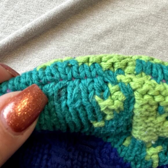 Marisa Christina Hand Knitted Floral Polka Dotted Kitschy Flower Sweater S - Picture 8 of 9